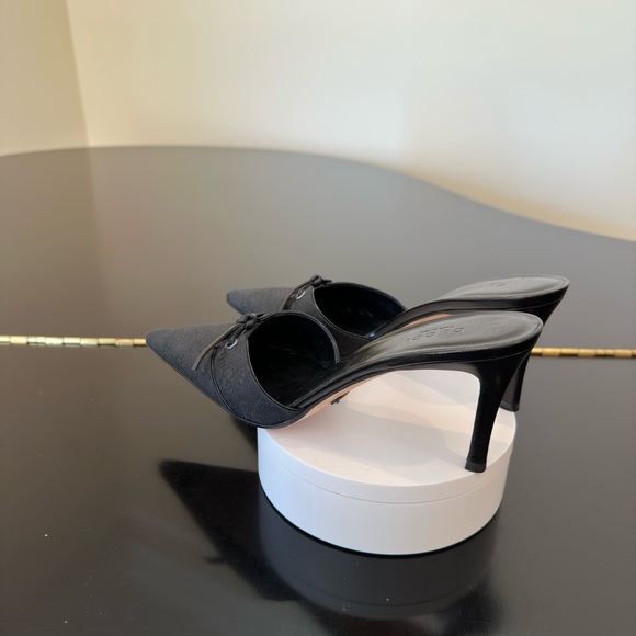 Authentic Vintage Retro Rare Luxury Gucci Black GG Canvas Mule Pumps/Shoes - Picture 6 of 17